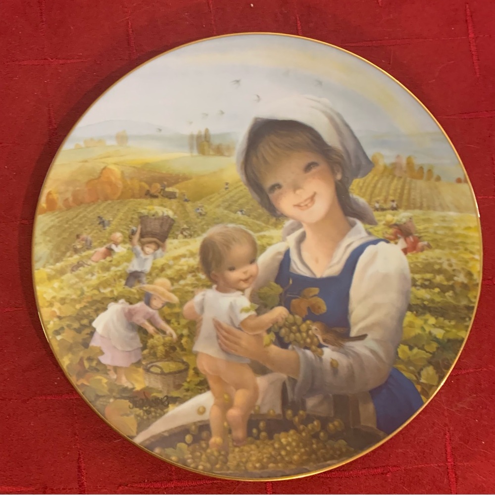 Schmid “Autumns Blessing” 2nd Limited Edition 1982 Vintage Plate